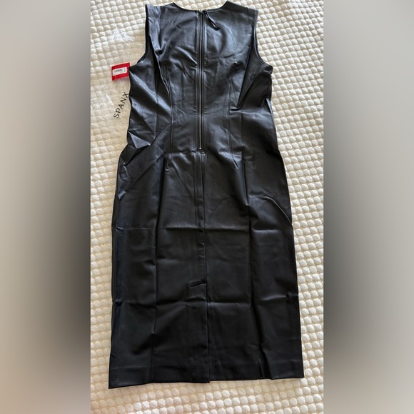 SPANX Black Faux Leather Sheath Dress 
Size M original Price $228 - Picture 13 of 17